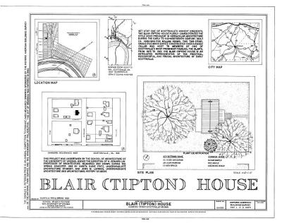 Blair (Tipton) House Courtesy: Library of Congress American Buildings Survey Historic